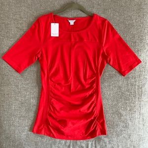 NAUTICA Red Elbow Sleeve Top NEW!